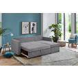 ECKSOFA Grau Webstoff  - Schwarz/Grau, KONVENTIONELL, Kunststoff/Textil (230/155cm) - Carryhome