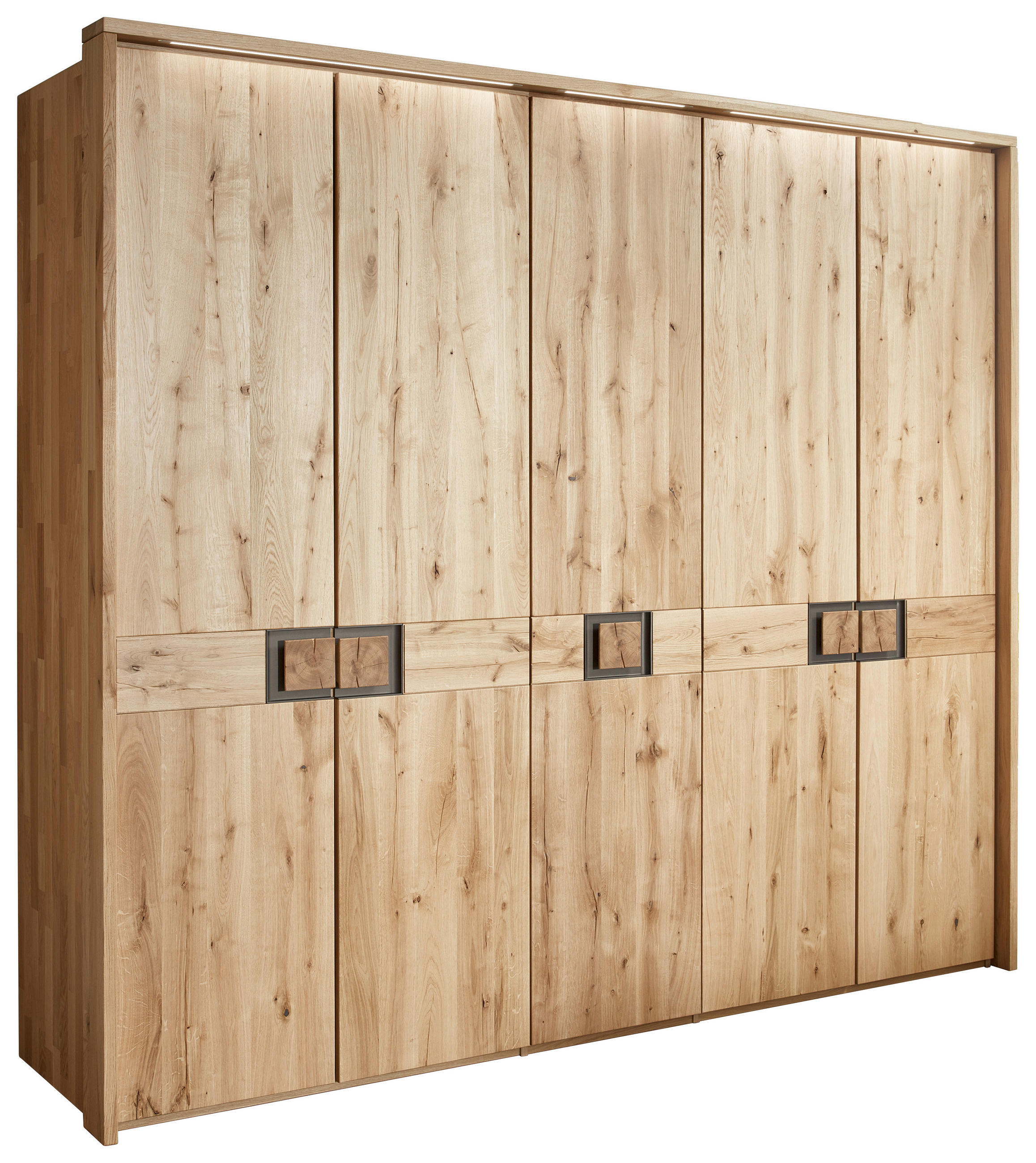 DREHTÜRENSCHRANK in Eichefarben, Dunkelbraun  - Eichefarben/Dunkelbraun, Natur, Holz (251,9/223,3/61,9cm) - Valnatura