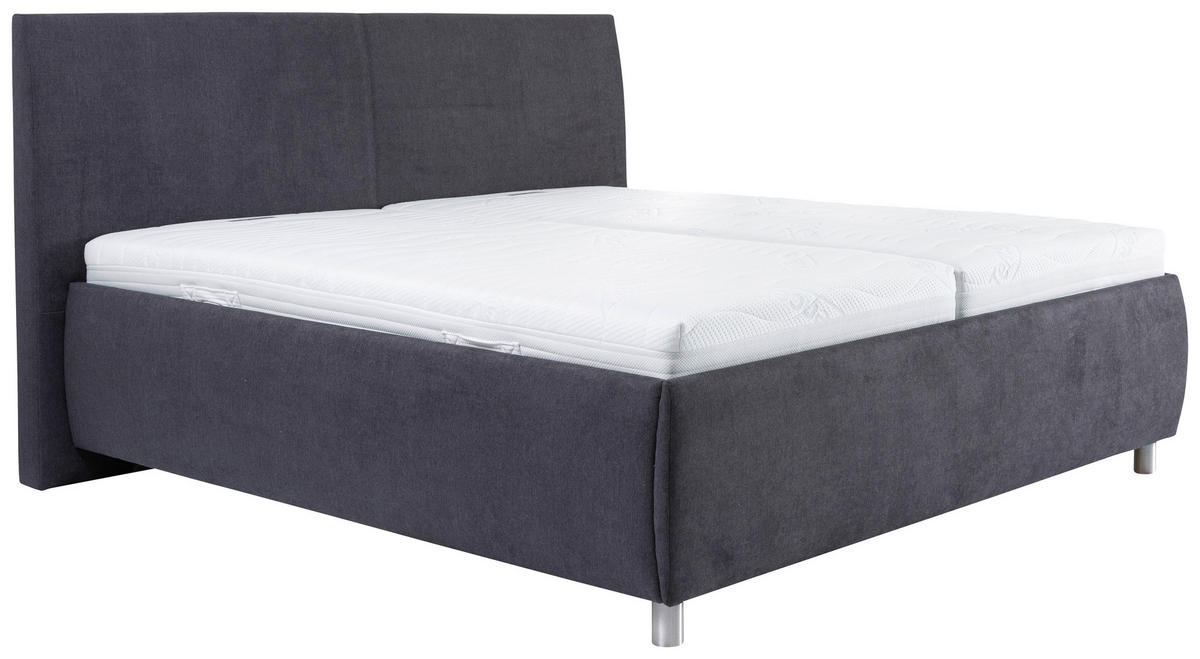 OBLAZINJENA POSTELJA   x  ,  - barve aluminija, Basics, les (180/200cm) - Esposa