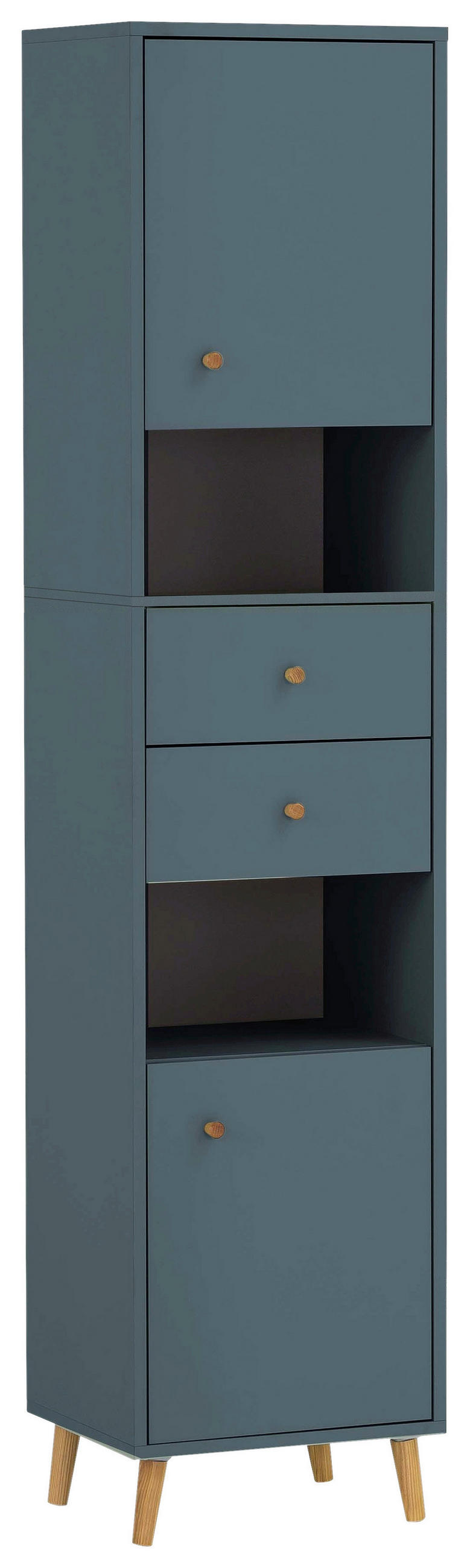 VISOKA OMARA 40,3/180,6/33,1 cm  - modra/barve jesena, Moderno, leseni material/les (40,3/180,6/33,1cm) - Stylife