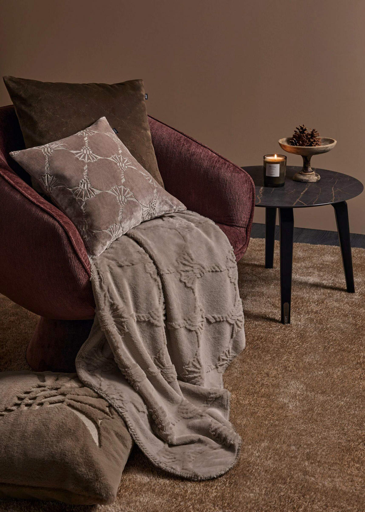 WOHNDECKE SUBLIME 150/200 cm  - Taupe, Design, Textil (150/200cm) - Joop!