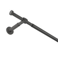 VORHANGSTANGENSET 120 cm  - Anthrazit, Basics, Metall (120cm)