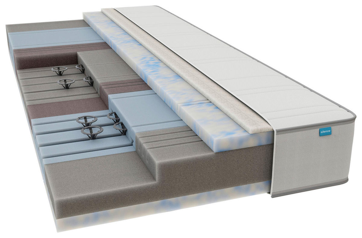 MATELAS Silence 180/200 cm Höhe ca. 23 cm  - Weiss, Basics, Textil (180/200cm) - Silence by Bico
