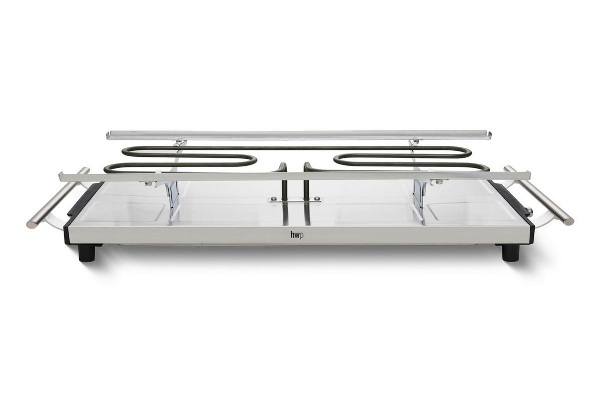 RACLETTE-GRILL  - Edelstahlfarben/Schwarz, KONVENTIONELL, Kunststoff/Stein (62/24,2/13cm) - Homeware Profession.