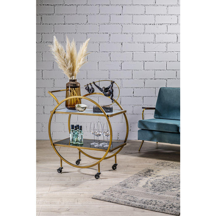 SERVIERWAGEN in Messingfarben  - Messingfarben, Design, Glas/Metall (74/40/85cm) - Ambia Home