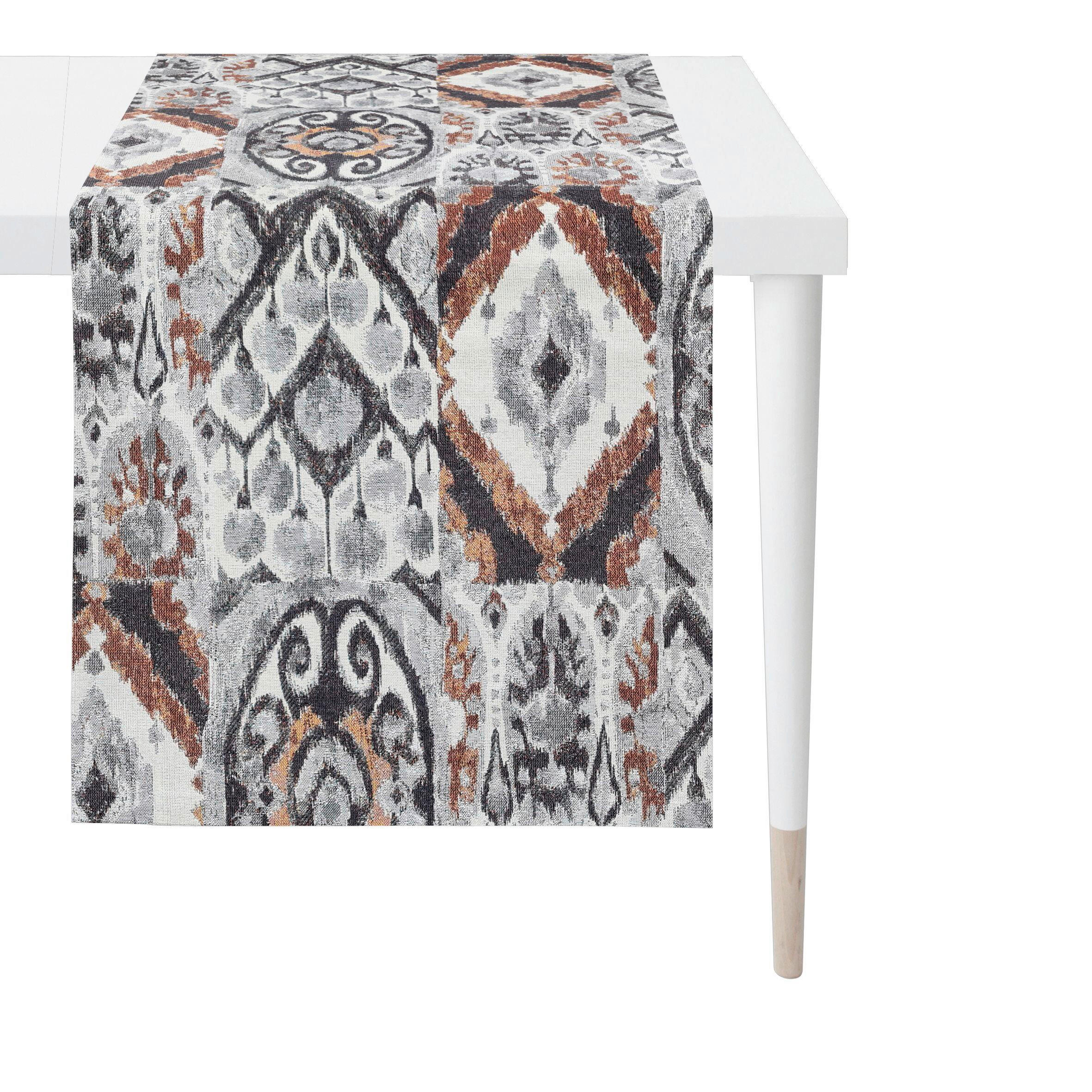 TISCHLÄUFER 48/140 cm  - Anthrazit/Braun, Design, Textil (48/140cm) - Apelt