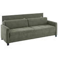 SCHLAFSOFA  in Flachgewebe Dunkelgrün  - Dunkelgrün/Schwarz, KONVENTIONELL, Textil/Metall (232/77/116cm) - Dieter Knoll