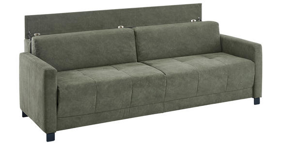 SCHLAFSOFA  in Flachgewebe Dunkelgrün  - Dunkelgrün/Schwarz, KONVENTIONELL, Textil/Metall (232/77/116cm) - Dieter Knoll