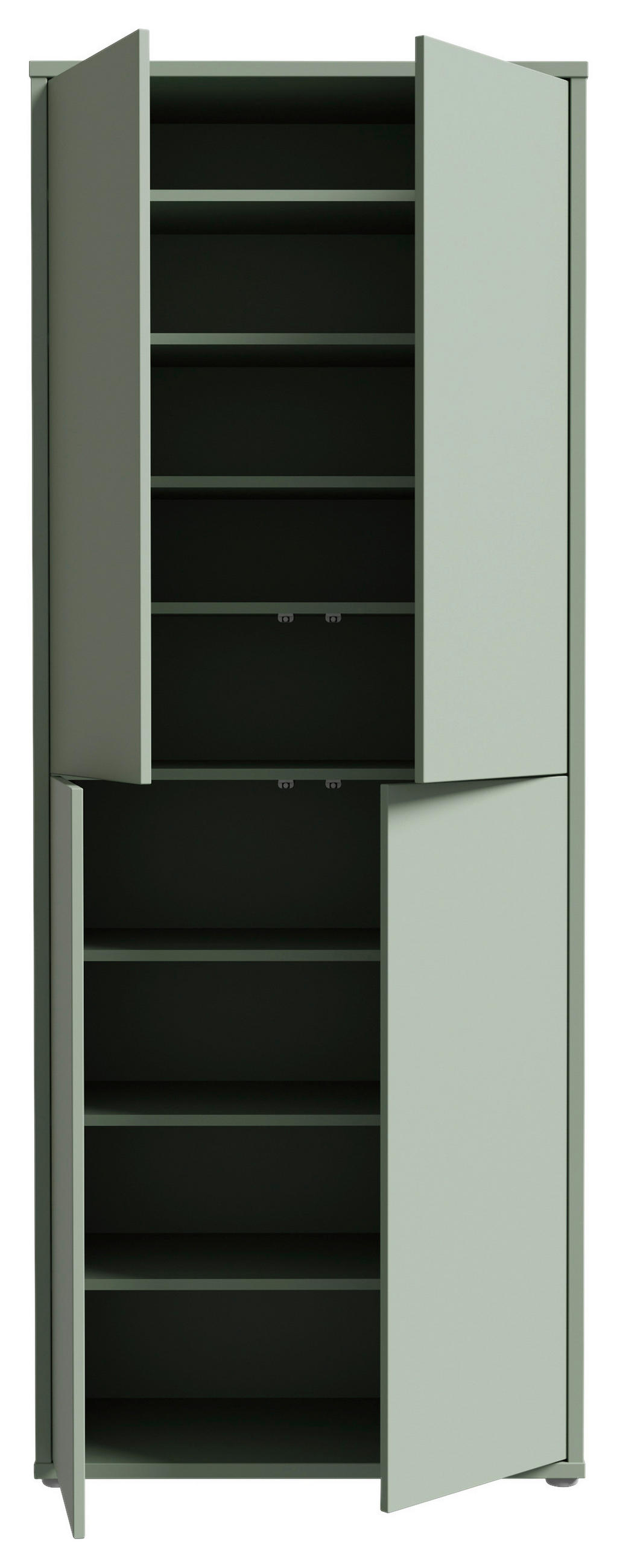 SCHUHSCHRANK  in 75/192/35 cm  - Salbeigrün/Grau, Basics, Holzwerkstoff/Kunststoff (75/192/35cm) - Xora