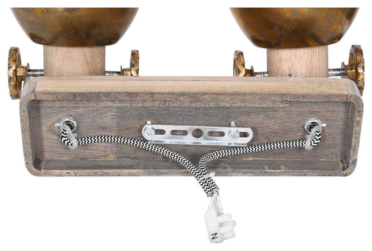 DECKENSPOTS - Anthrazit, Trend, Holz/Metall (32/19/17cm)