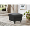 HOCKER Mikrofaser Grau, Schwarz  - Schwarz/Grau, KONVENTIONELL, Textil/Metall (58/48/58cm) - Sit & More