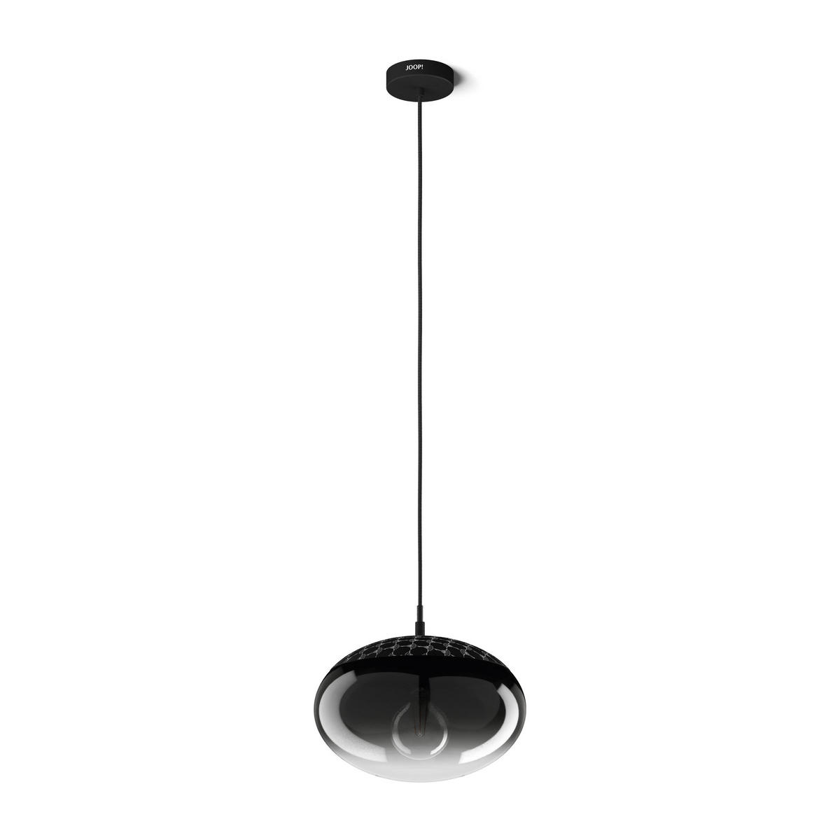 ZÁVĚSNÉ SVÍTIDLO, 33/110 cm  - šedá/černá, Lifestyle, kov/sklo (33/110cm) - Joop!