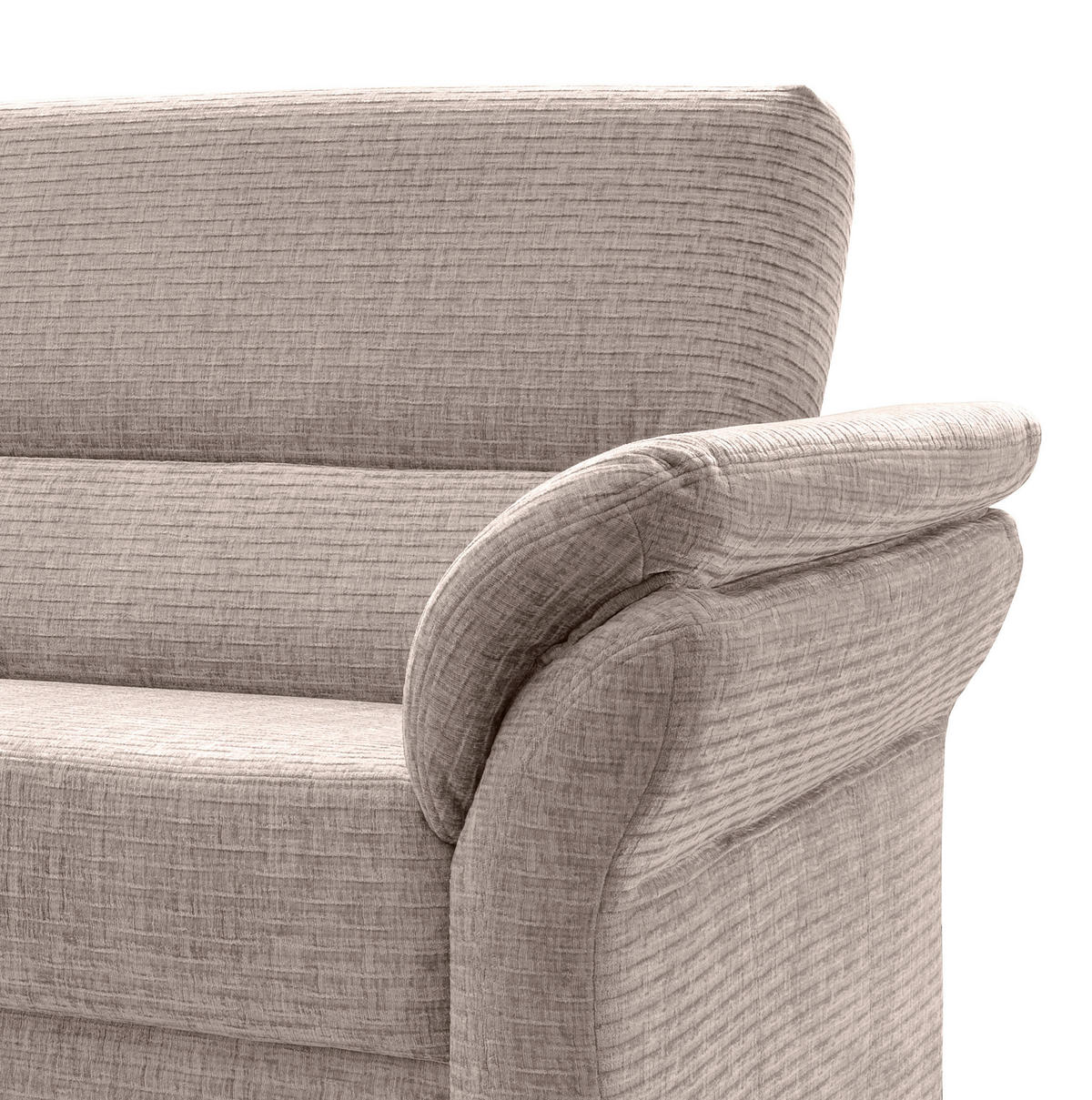 3-SITZER-SOFA in Mikrofaser Beige  - Beige/Schwarz, Modern, Holz/Textil (192/90/89cm) - Livetastic