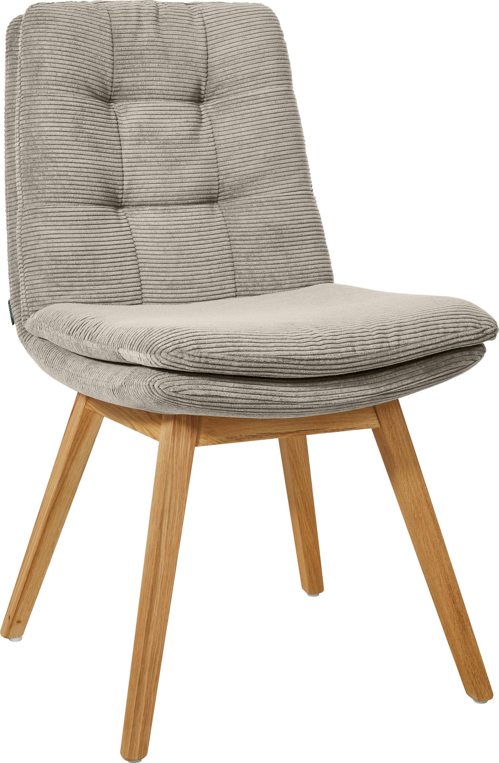 STUHL  in Cord  - Sandfarben/Eichefarben, Design, Holz/Textil (49/90/69cm) - Johann Jakob