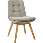 STUHL Cord Sandfarben  - Sandfarben/Eichefarben, Design, Holz/Textil (49/90/69cm) - Johann Jakob