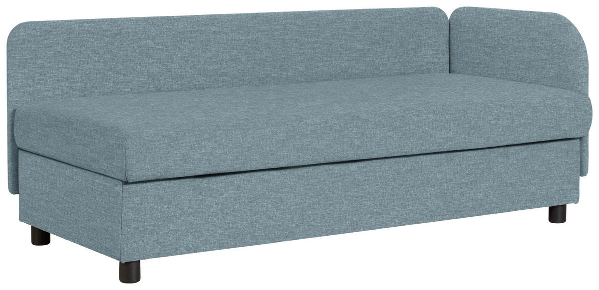 LIEGE in Blau  - Wengefarben/Blau, MODERN, Holz/Textil (206/80/94cm) - Joka