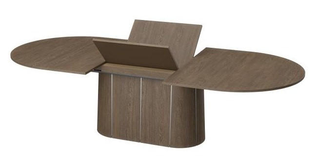 MATBORD mocca oval  utdragbar, finns i olika träslag, finns i olika trädekorer  - mocca, Design, trä (210-280/123/74cm) - Skovby