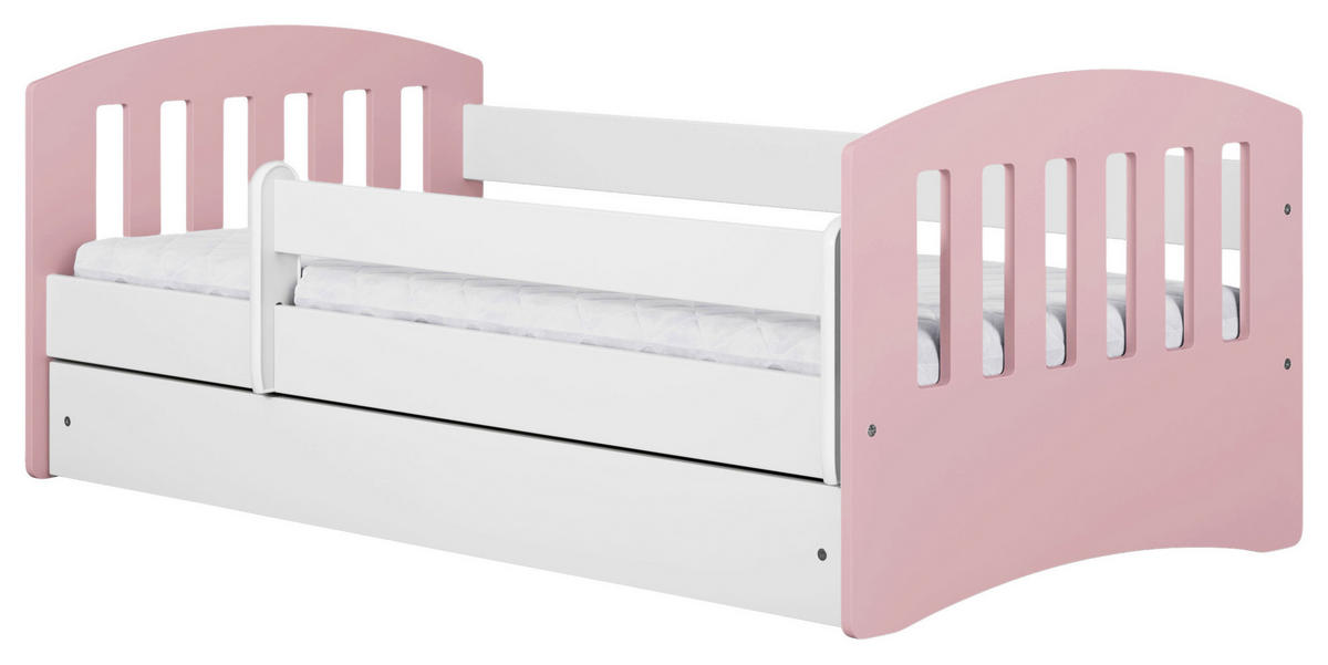 KINDER-/JUNIORBETT - Pink/Birkefarben, MODERN, Holz/Holzwerkstoff (80/140cm) - MID.YOU
