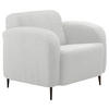 SESSEL in Teddystoff Weiss  - Weiss/Schwarz, Modern, Textil/Metall (85/76/90cm) - Livetastic