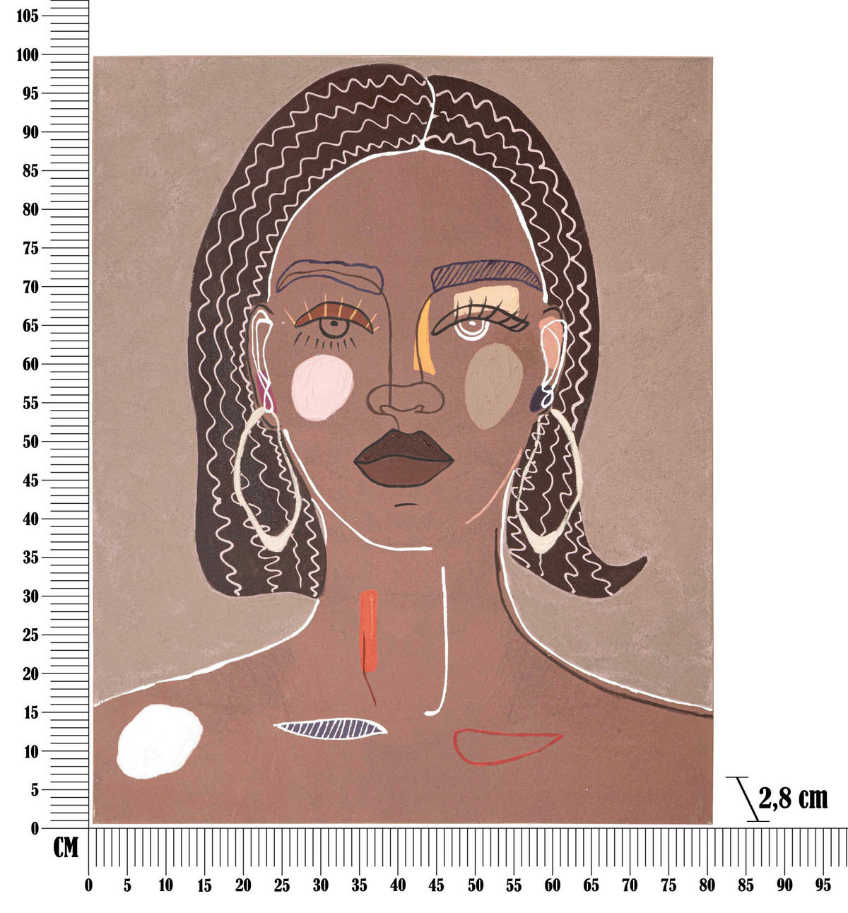 LEINWANDBILD Frauen  - Basics, Holz/Textil (80/100/2.8cm)