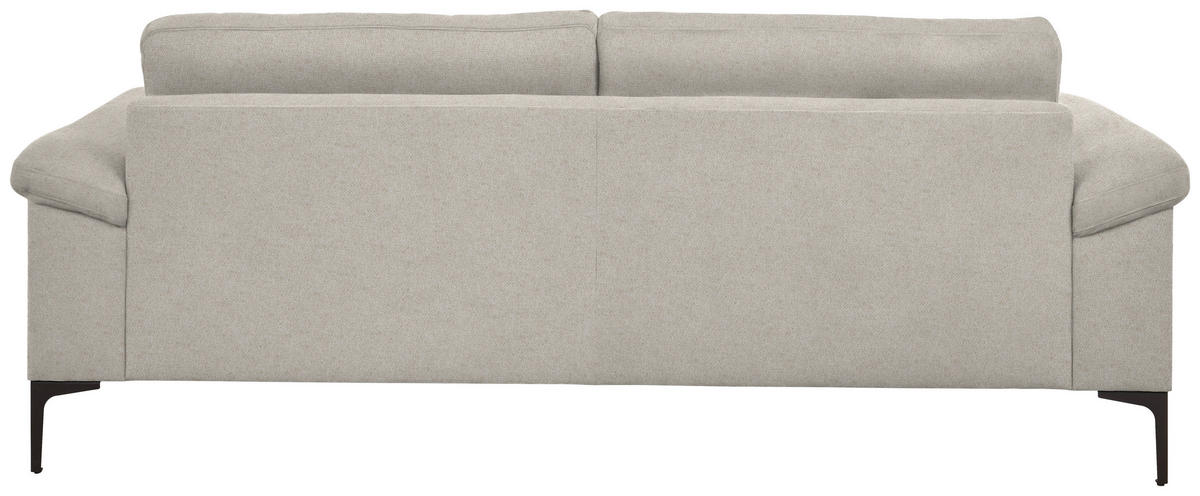 3-SITZER-SOFA in Flachgewebe Naturfarben, Beige  - Beige/Schwarz, Design, Textil/Metall (226/89/97cm) - Pure Home Lifestyle
