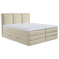 BOXSPRINGBETT 180/200 cm  in Beige  - Beige, Design, Kunststoff/Textil (180/200cm) - MID.YOU