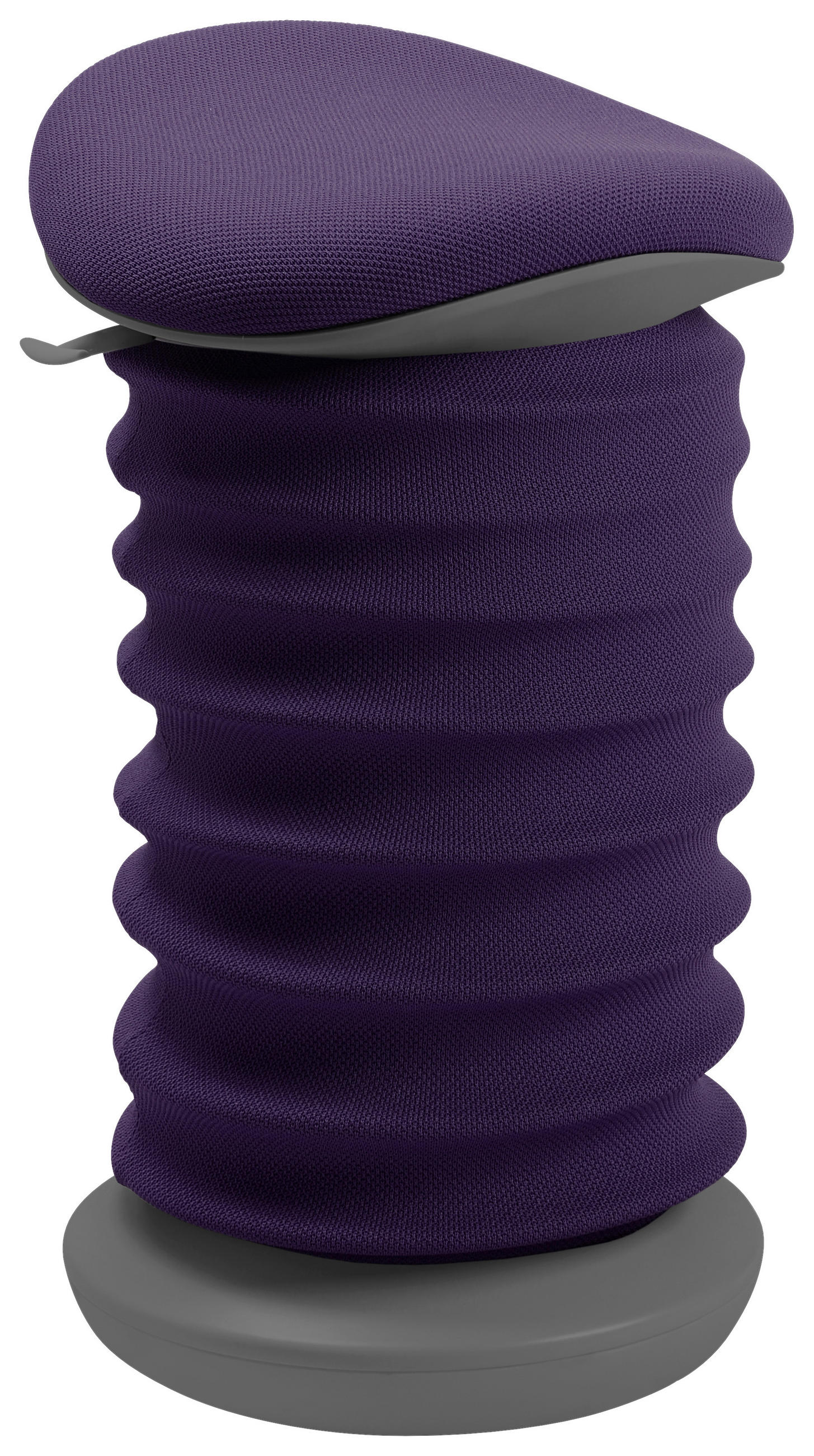 BÜROHOCKER Grau, Lila  - Lila/Grau, Design, Kunststoff/Textil (37,5/53-64/36cm) - Topstar