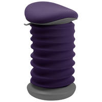 BÜROHOCKER Grau, Lila  - Lila/Grau, Design, Kunststoff/Textil (37,5/53-64/36cm) - Topstar