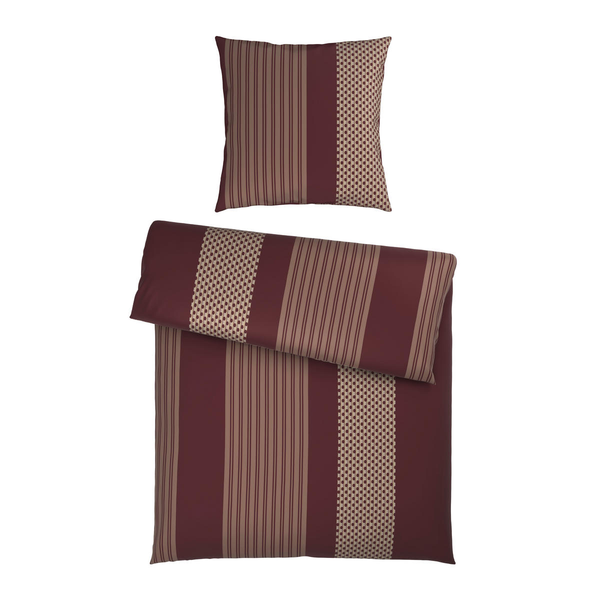 BETTWÄSCHE Satin 135/200 cm  - Kirschrot, Textil (135/200cm) - Dieter Knoll