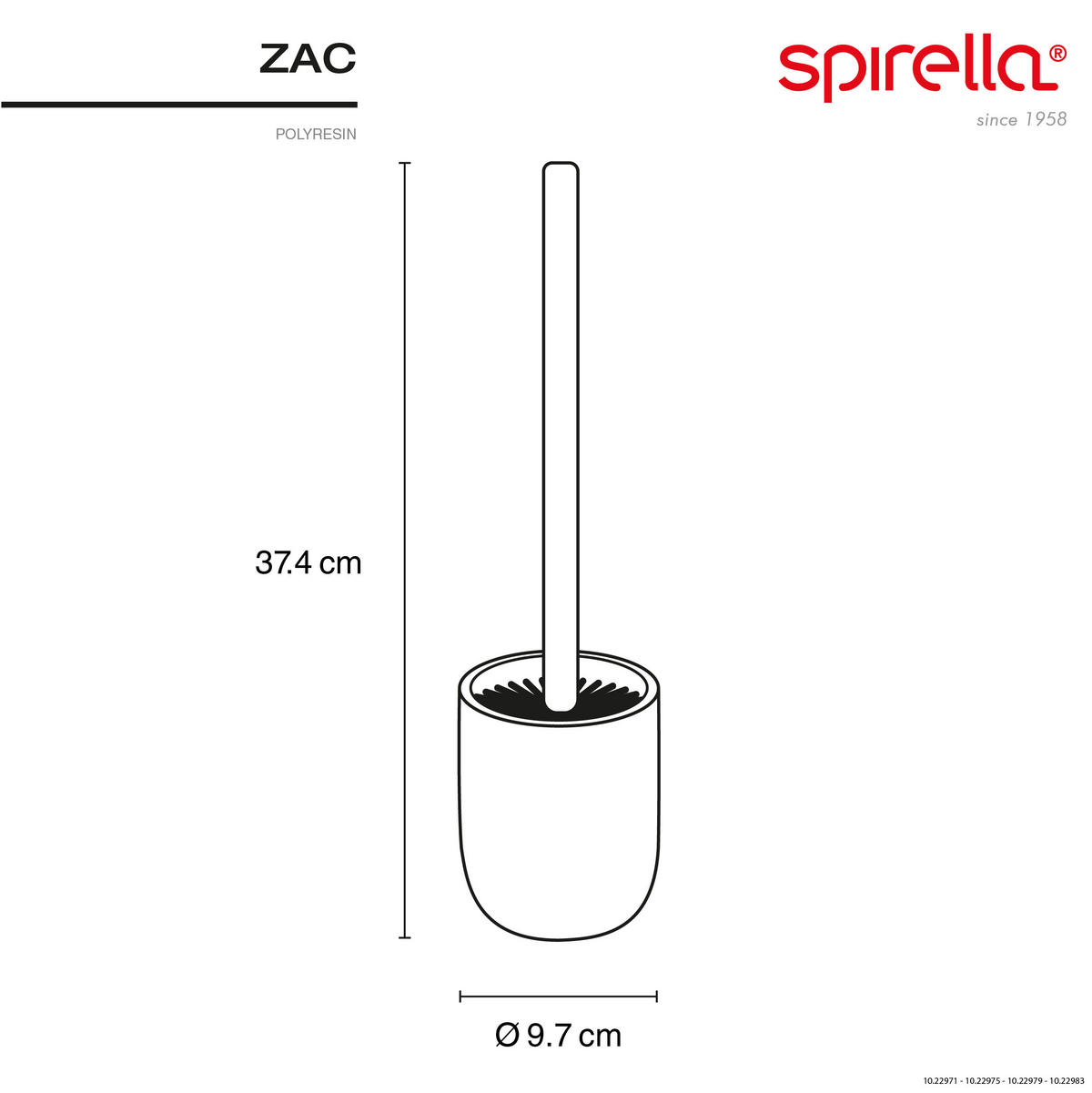 WC-BÜRSTENHALTER in   Kunststoff  - Graugrün, Basics, Kunststoff (10/38cm) - Spirella