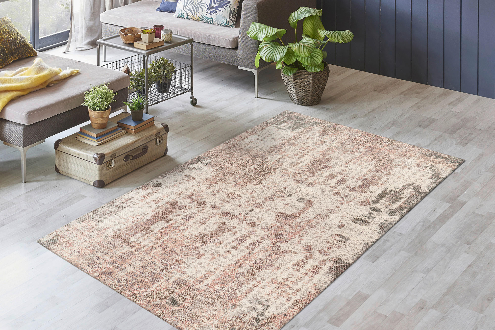 VINTAGE-TEPPICH 120/170 cm Percy 200 Rostfarben  - Rostfarben, KONVENTIONELL, Textil (120/170cm)