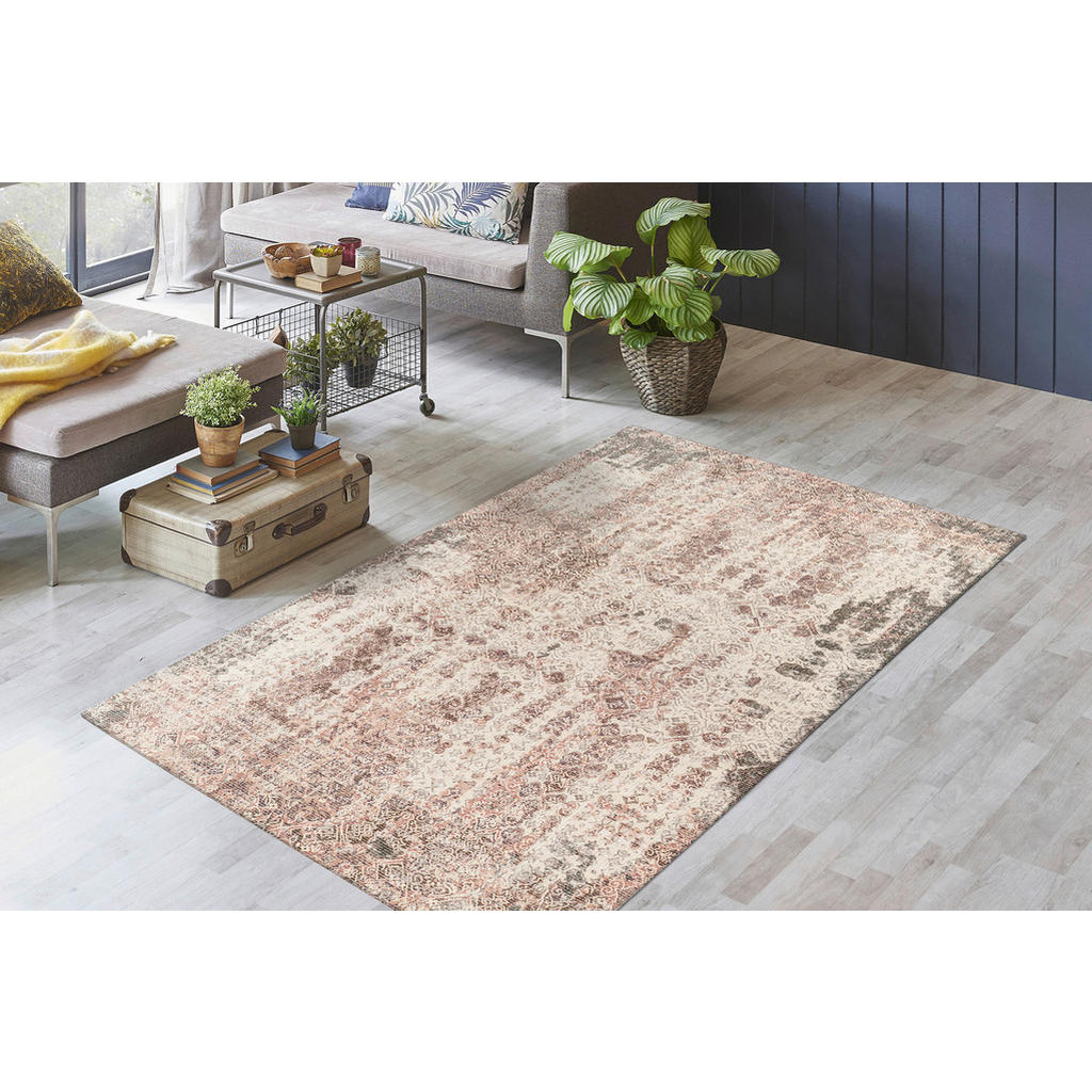 Thumbnail - Xxxl Vintage-Teppich Percy 200, Rost, Textil, Vintage, rechteckig, 120x170 cm, für Fußbodenheizung geeignet, Teppiche & ...