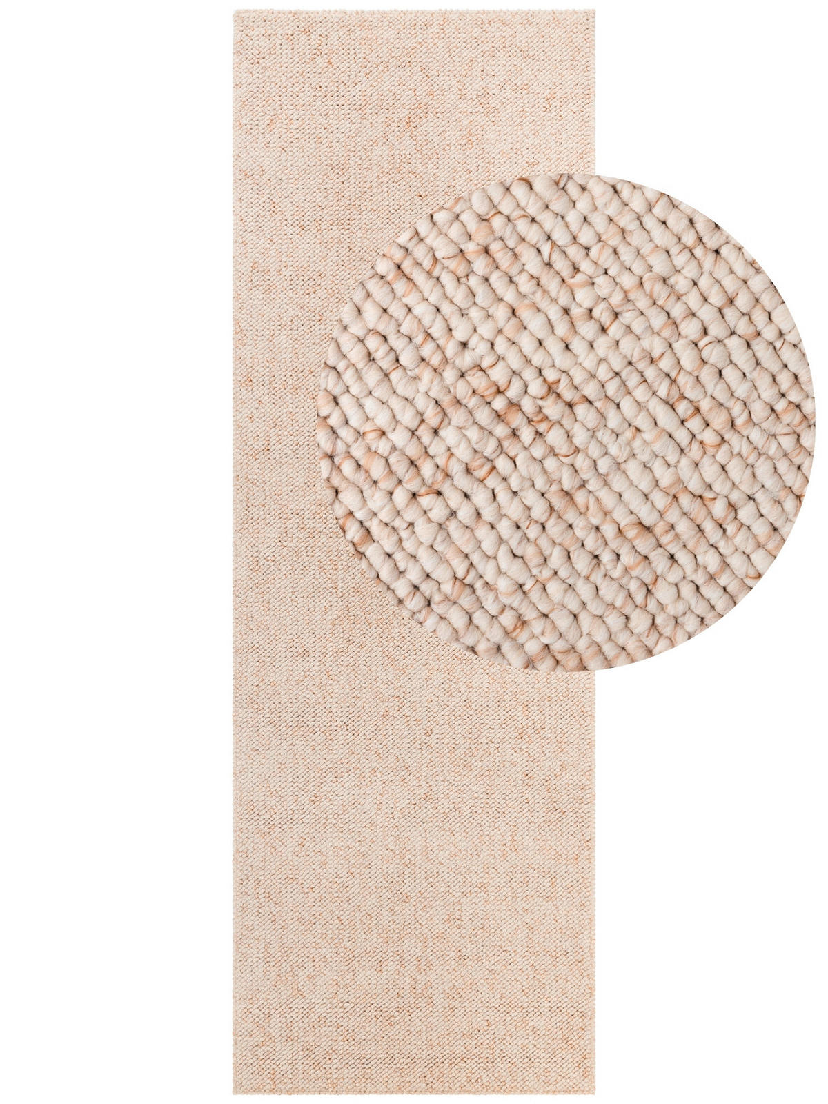 LÄUFER 80/240 cm Rocco  - Champagner/Creme, Basics, Kunststoff (80/240cm) - Elle Decoration