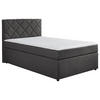 BOXSPRINGBETT 120/200 cm  in Anthrazit  - Anthrazit/Schwarz, KONVENTIONELL, Kunststoff/Textil (120/200cm) - Boxxx