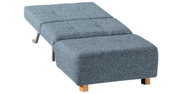 SCHLAFSESSEL  in Flachgewebe Hellblau  - Naturfarben/Hellblau, Design, Holz/Textil (85/92/102cm) - Novel