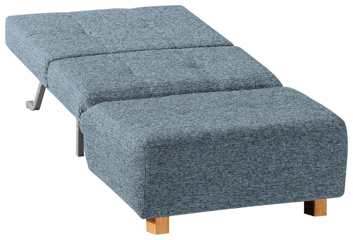SCHLAFSESSEL in Flachgewebe Hellblau  - Naturfarben/Hellblau, Design, Holz/Textil (85/92/102cm) - Novel