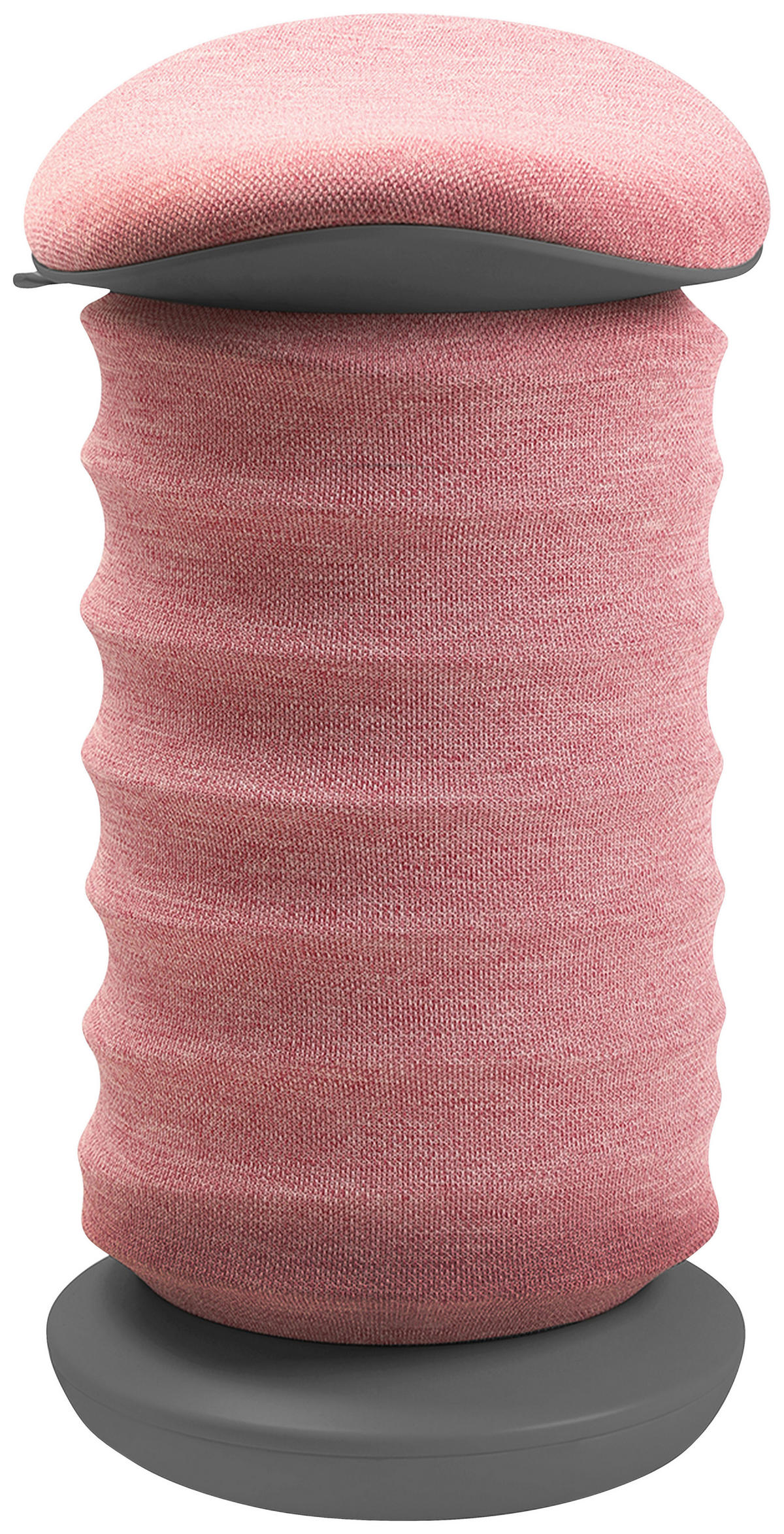 BÜROHOCKER Grau, Rosa  - Rosa/Grau, Design, Kunststoff/Textil (37,5/53-64/36cm) - Topstar