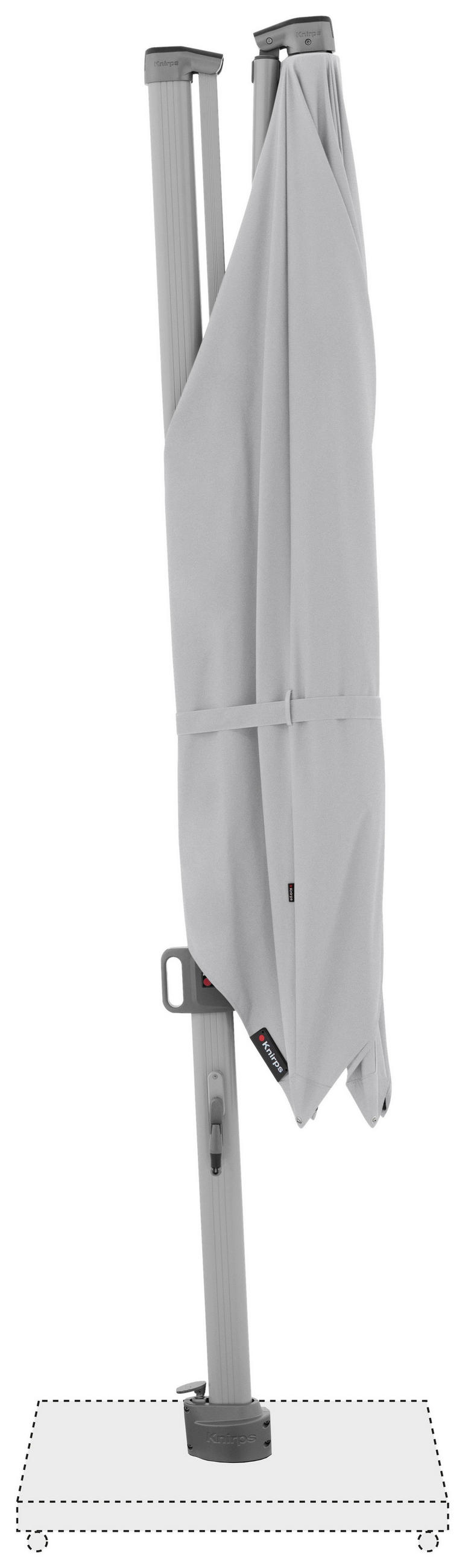 AMPELSCHIRM 275 cm Hellgrau  - Silberfarben/Hellgrau, KONVENTIONELL, Textil/Metall (275/275cm) - KNIRPS