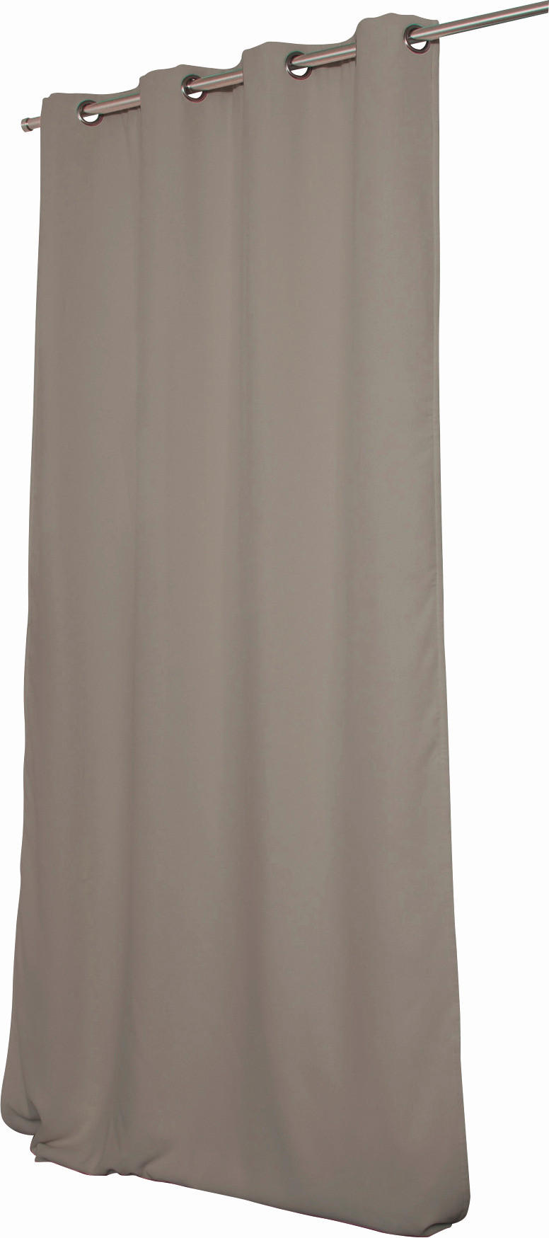 WÄRMESCHUTZVORHANG Verdunkelung 145/260 cm   - Taupe, Design, Textil (145/260cm)