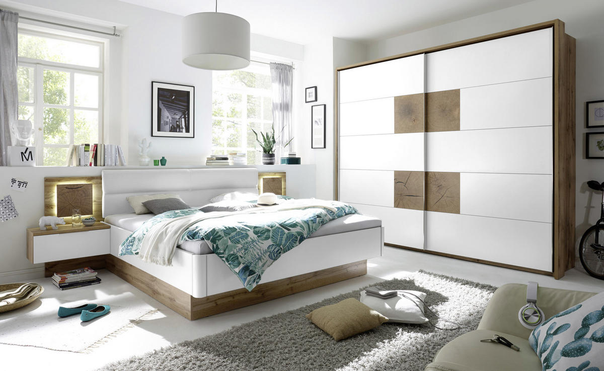 KOMODA S VRATIMA - boja aluminijuma/boja hrasta, Konvencionalno, pločasti materijal/plastika (150/90/38cm) - Carryhome