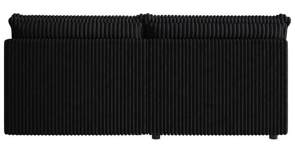 ECKSOFA Anthrazit Cord Zierkissen, Rückenkissen, Schlaffunktion, Rücken echt  - Anthrazit/Schwarz, MODERN, Kunststoff/Textil (153/200cm) - Xora