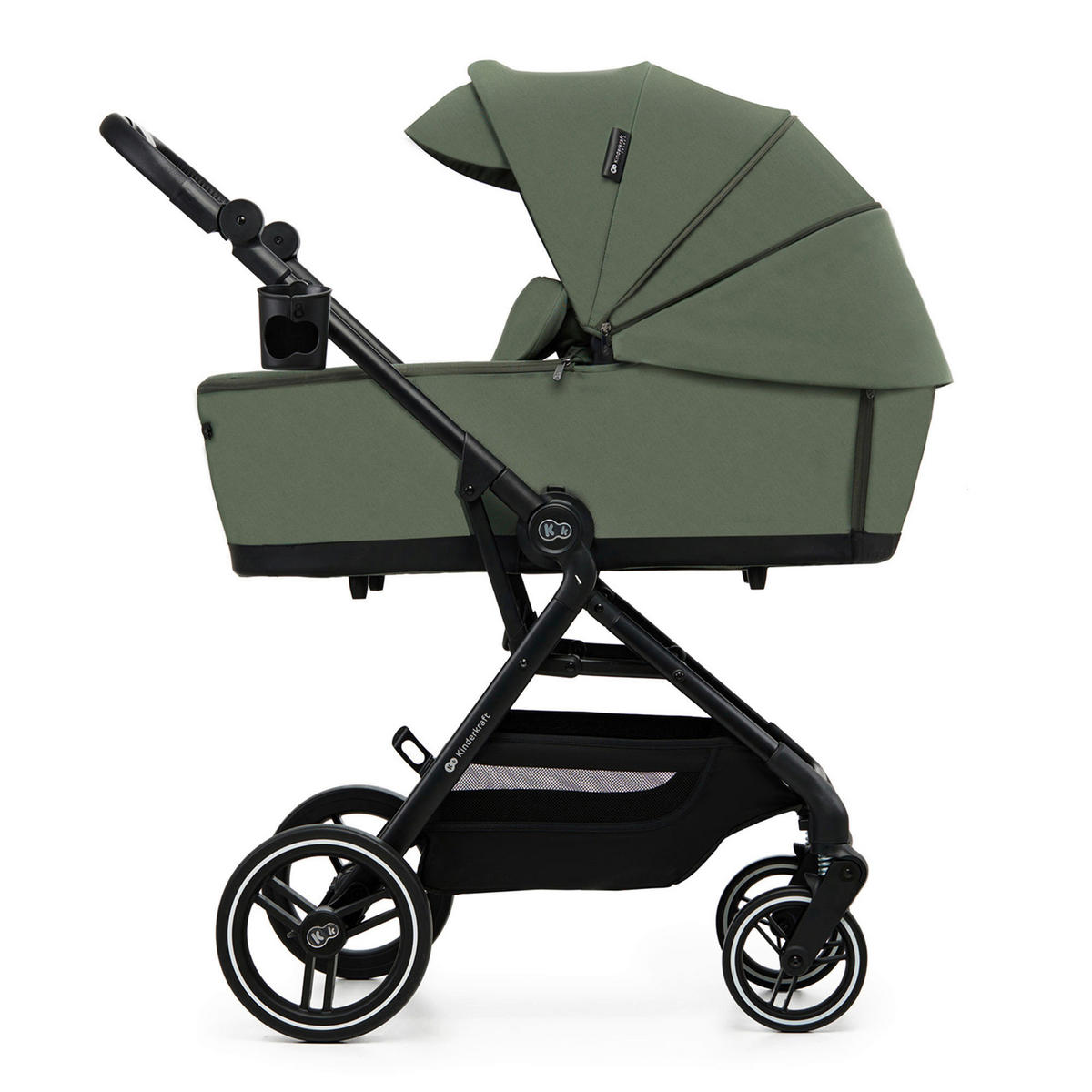 KINDERWAGEN Yoxi 3in1  - Olivgrün, Basics, Kunststoff (107/59/97cm) - Kinderkraft