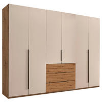 DREHTÜRENSCHRANK 300/225,5/60 cm,  in Kaschmir, Eiche Artisan, 6-türig  - Kaschmir/Schwarz, MODERN, Holzwerkstoff/Kunststoff (300/225,5/60cm) - MID.YOU