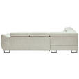 ECKSOFA in Webstoff Creme  - Creme/Schwarz, Design, Textil/Metall (235/280cm) - Hom`in