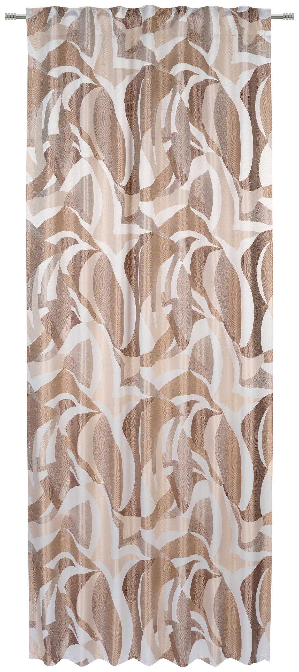 HOTOVÝ ZÁVĚS, neprůsvitné, 140/245 cm - hnědá/šedohnědá, Trend, textil (140/245cm) - Esposa