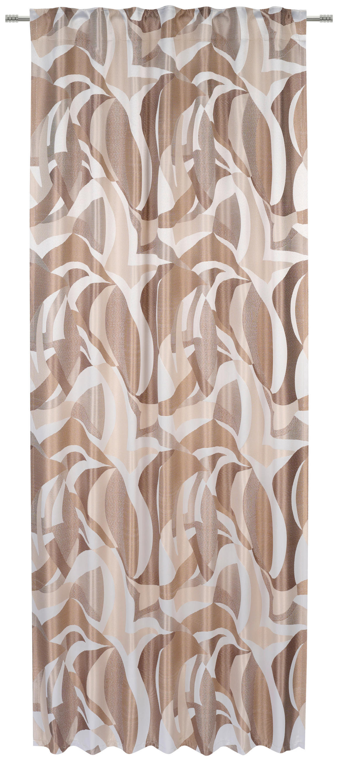 HOTOVÝ ZÁVĚS, neprůsvitné, 140/245 cm - hnědá/šedohnědá, Trend, textil (140/245cm) - Esposa