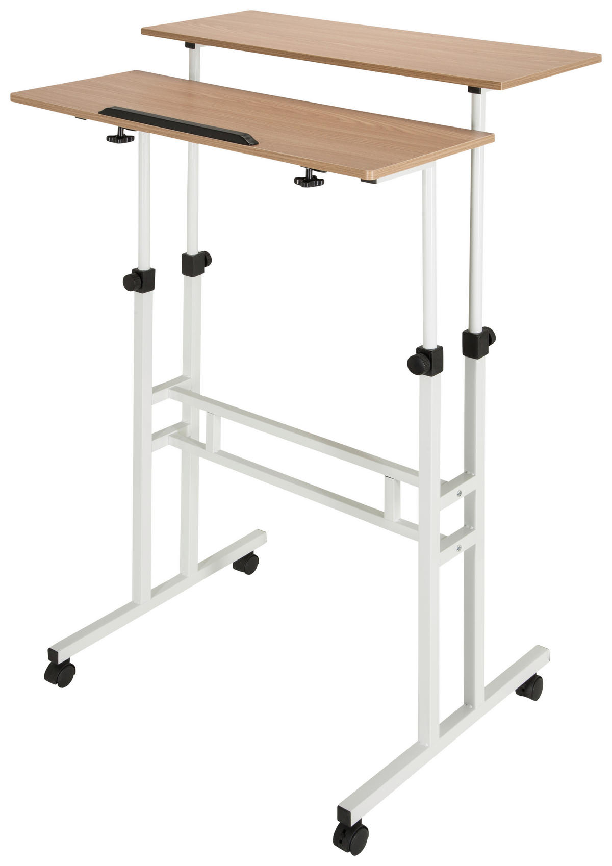 SCHREIBTISCH  in Weiß, Eichefarben  - Eichefarben/Weiß, Basics, Holzwerkstoff/Kunststoff (120/82-128/60cm) - MID.YOU