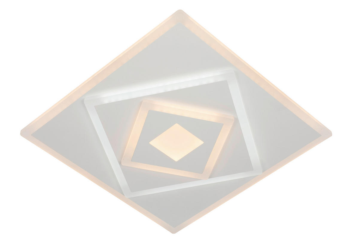 LED-DECKENLEUCHTE 40/40/6 cm   - Weiß, Trend, Kunststoff/Metall (40/40/6cm) - Novel