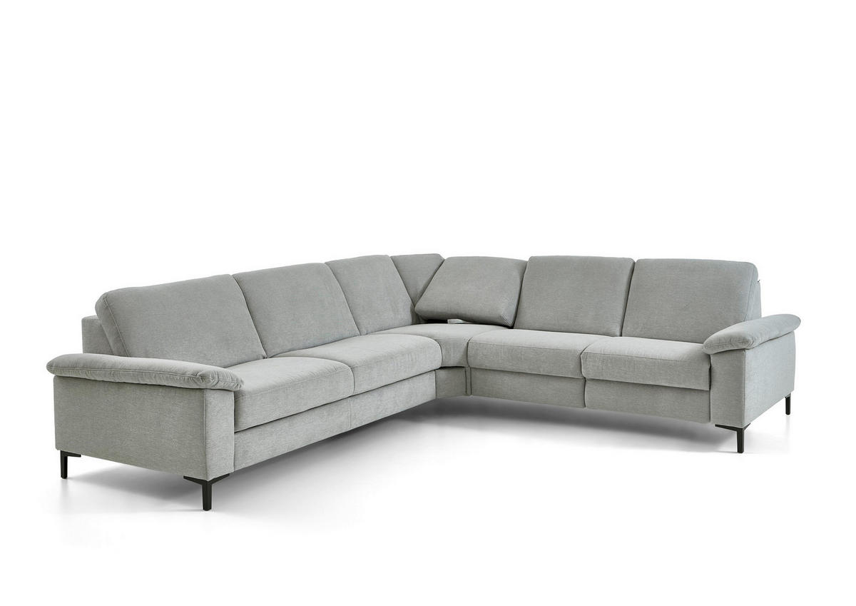 SAROKGARNITÚRA textil antracit  - alumínium színű/antracit, Design, textil/fém (275/242cm) - Dieter Knoll