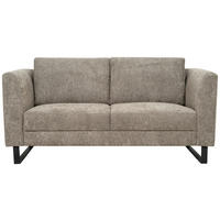 2-SITS SOFFA i trä, metall, textil brun  - brun/svart, Modern, metall/trä (167/88/88cm) - Hom`in